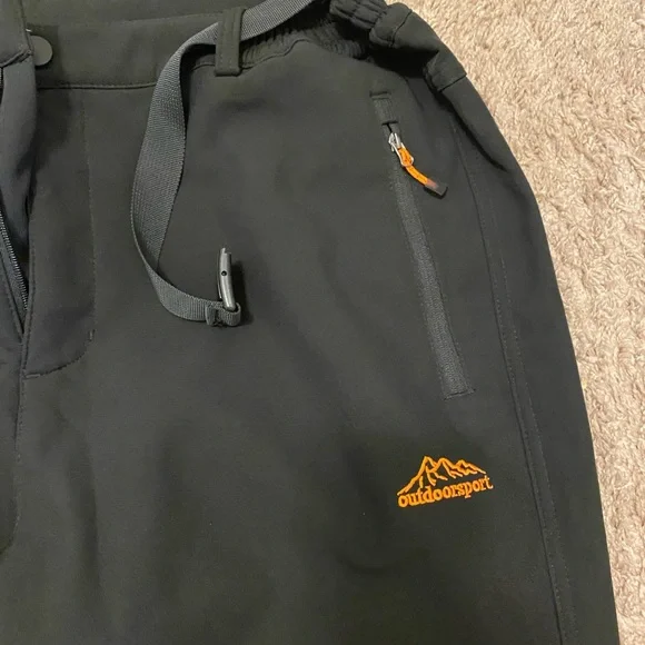 🛑SOLD🛑SOLD🛑WEI TEK TACTICAL/SKI Durable Black Cargo Pants w/Adjustable Waistband - Picture 12 of 15